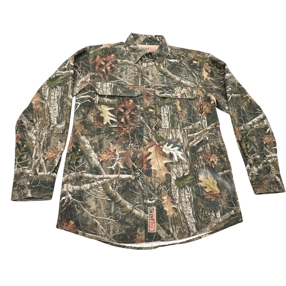 RedHead Silent-Hide Hunting Shirt Mens Medium Camo Rugged Gorpcore Tactical Gear